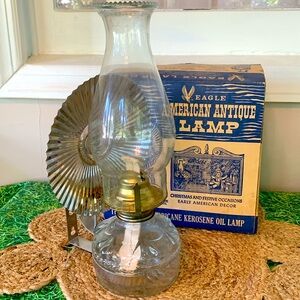 Vintage, Eagle oil lamp with reflector, NIB